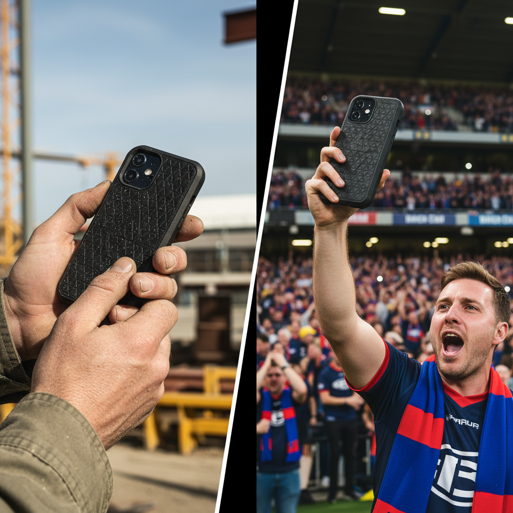 Dropped Your Phone at a Footy Match? Why Our Armor Cases Are a Tradie's & Fan's Best Friend