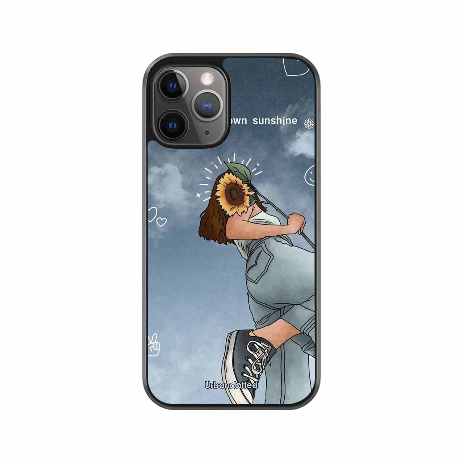 Girl with Sunflower Crown Glass Case For iPhone 11 Pro Girl with Sunflower Crown Glass Case For iPhone 11 Pro