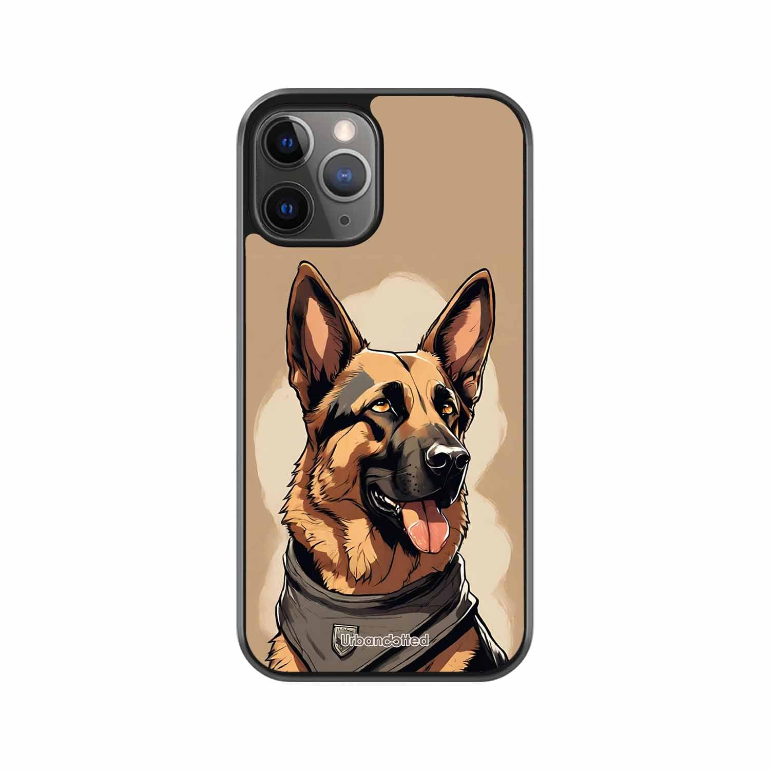 German Shepherd Portrait Glass Case For iPhone 11 Pro Max
