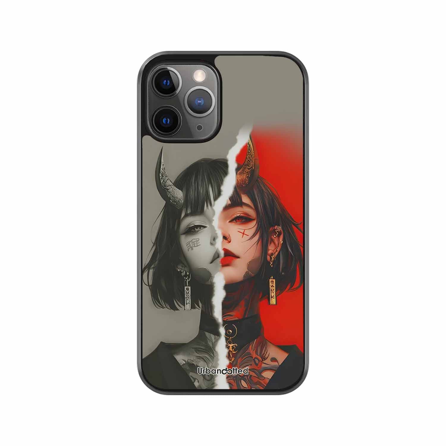 Yin Yang Demon Art Glass Case For iPhone 11 Pro