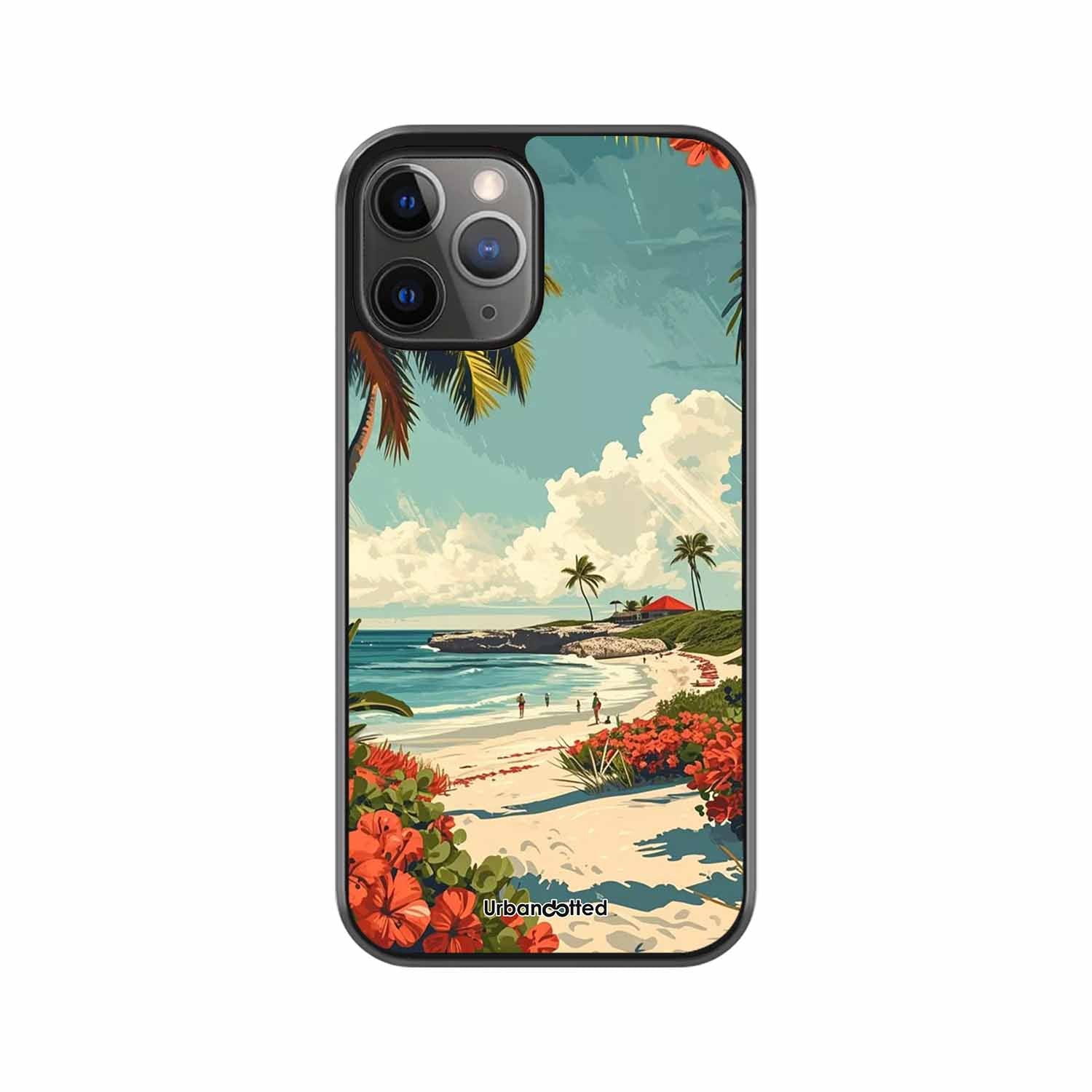Tropical Beach Paradise Glass Case For iPhone 11 Pro