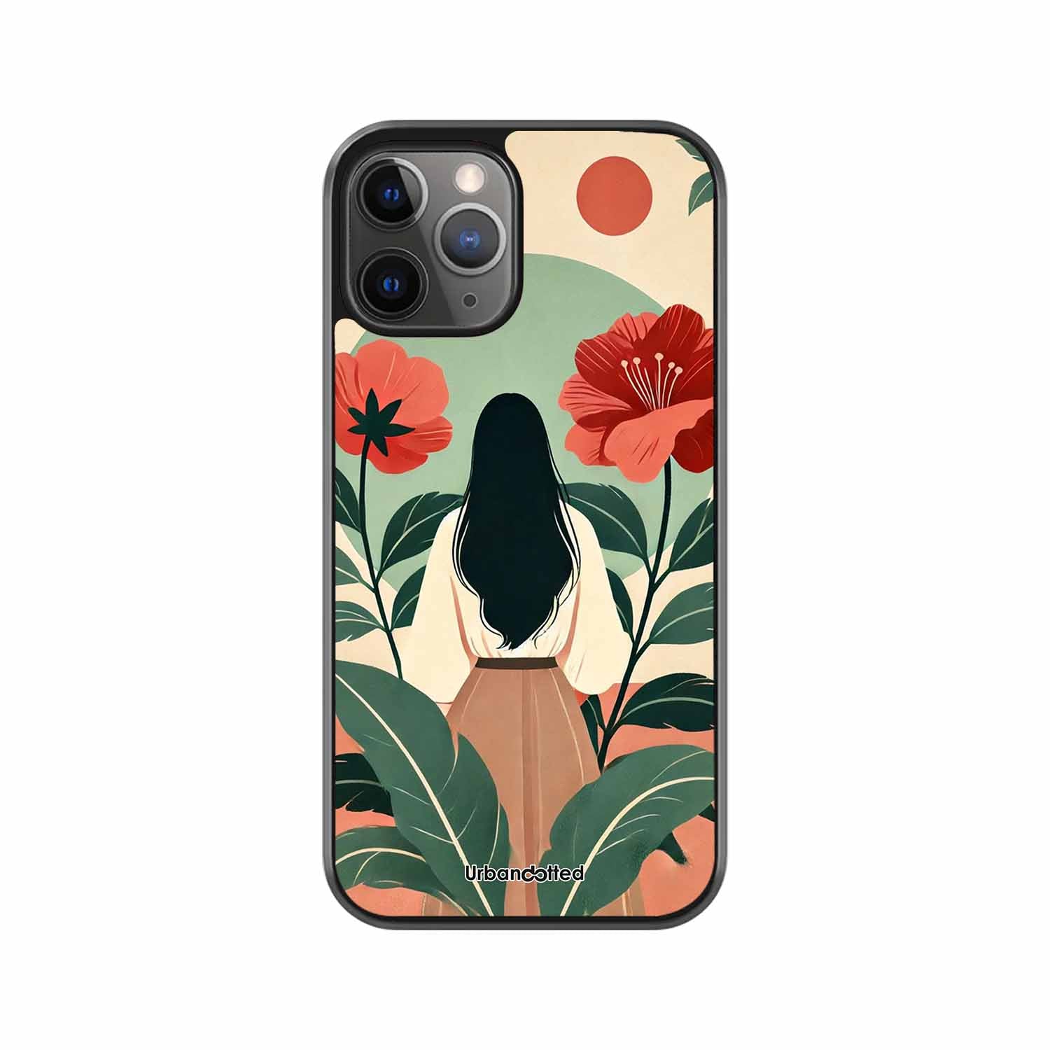 Woman in Floral Garden Glass Case For iPhone 11 Pro