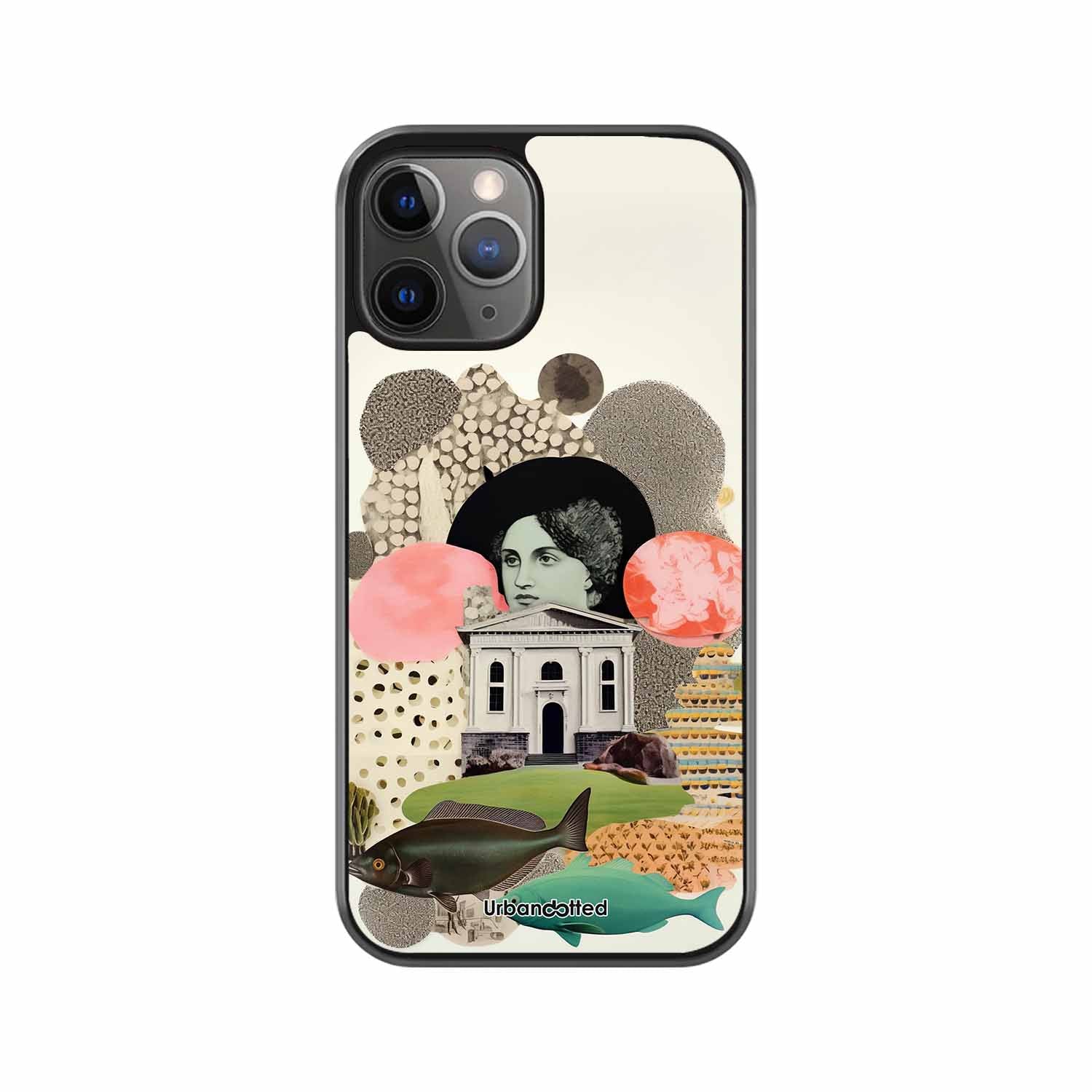 Whimsical Mixed Media Art Glass Case For iPhone 11 Pro