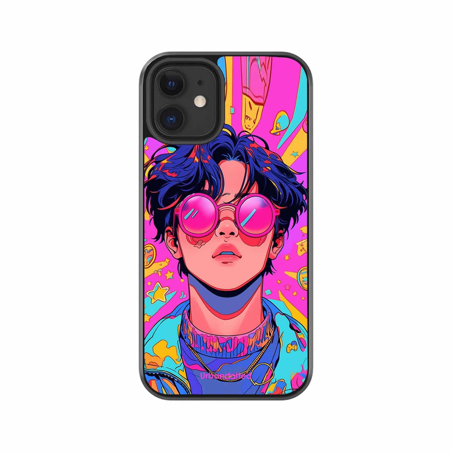 Neon Vibes Portrait Glass Case For iPhone 12 Mini
