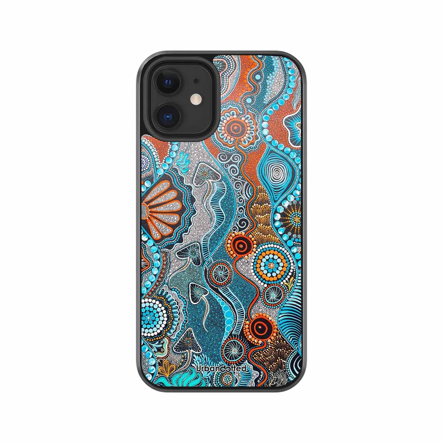 Aboriginal Art Story Glass Case For iPhone 12 Mini