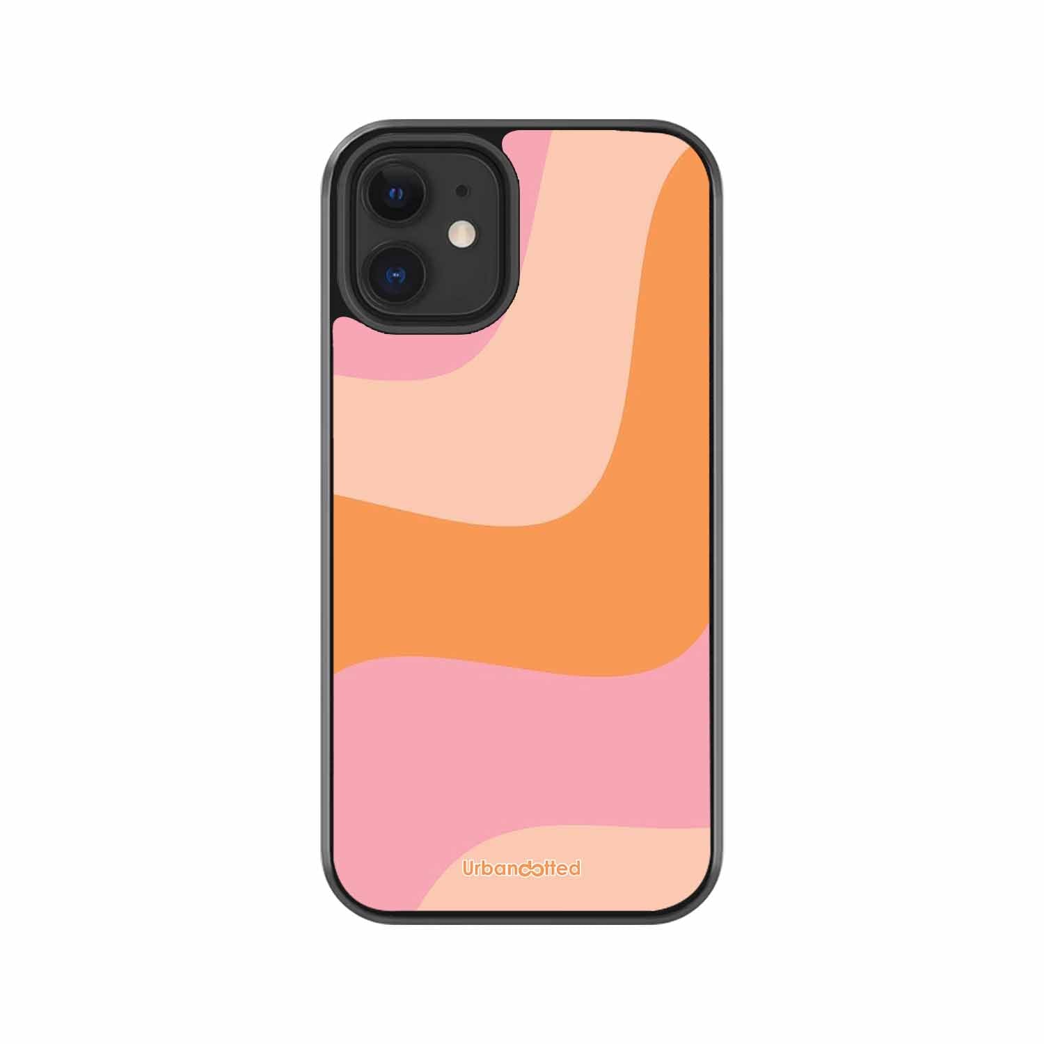 Soft Swirling Stripes Glass Case For iPhone 12 Mini