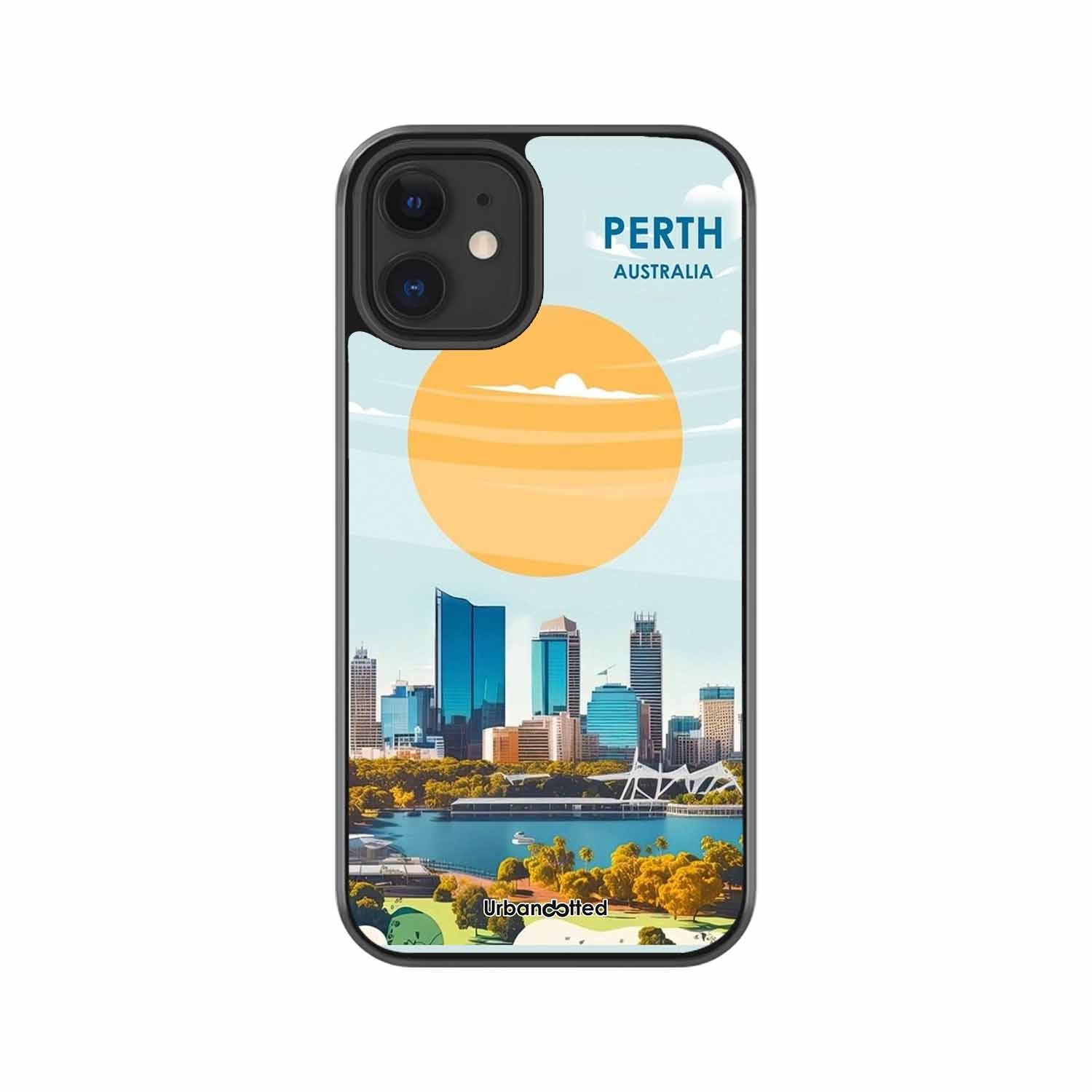 Western Australia Cityscape Glass Case For iPhone 12 Mini