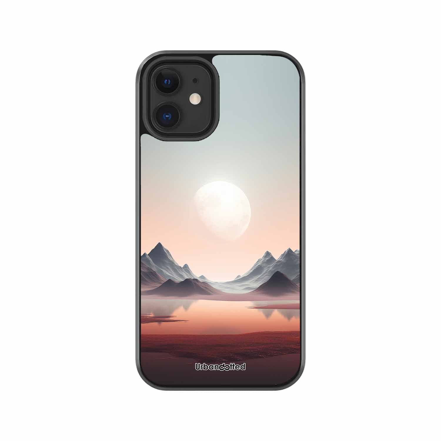 Tranquil Landscape Reflection Glass Case For iPhone 12 Mini