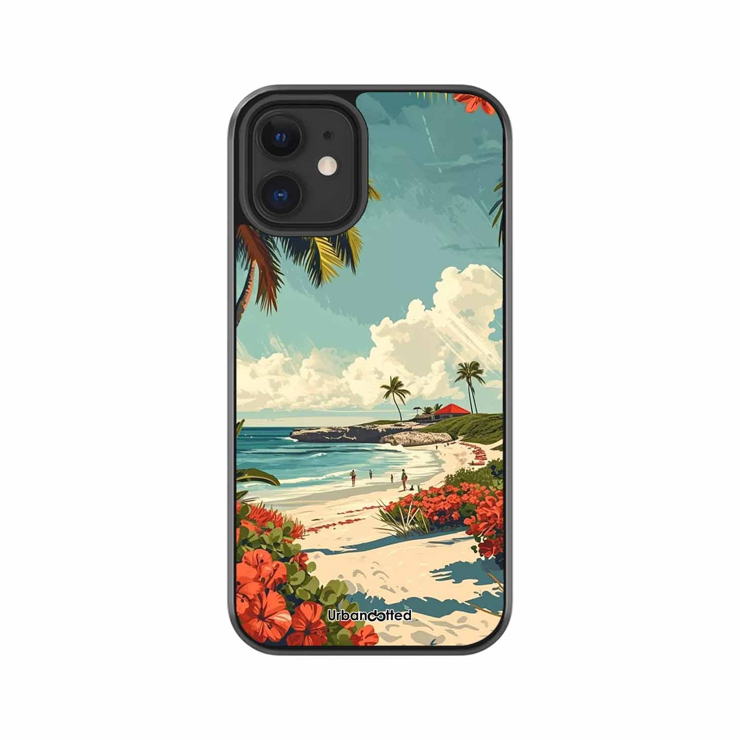 Tropical Beach Paradise Glass Case For iPhone 12 Mini