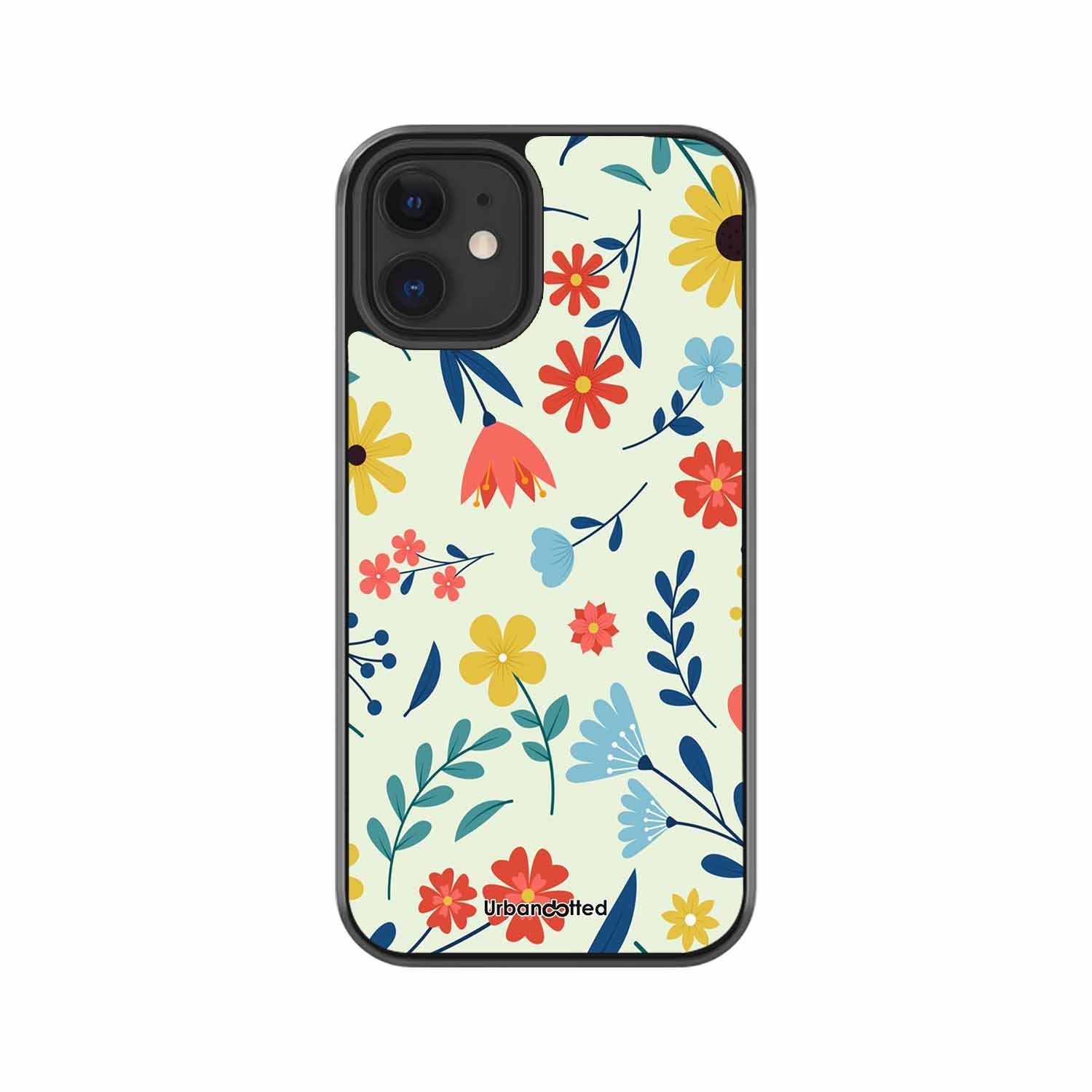 Colorful Wildflower Meadow Glass Case For iPhone 12 Mini