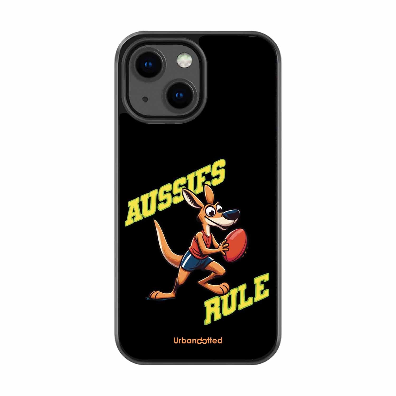 Aussies Rule Football Glass Case For iPhone 13 Mini