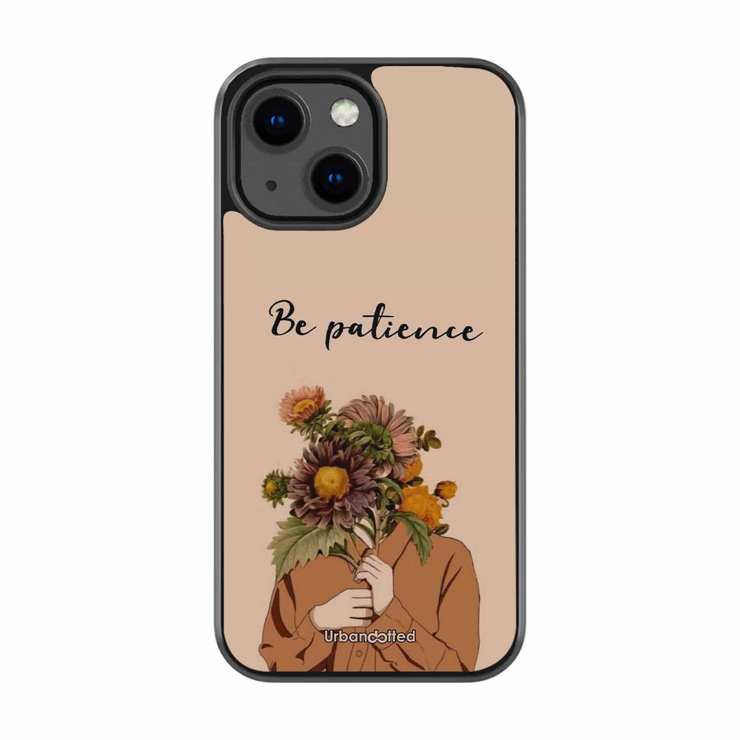 Gentle Bloom Patience Glass Case For iPhone 13