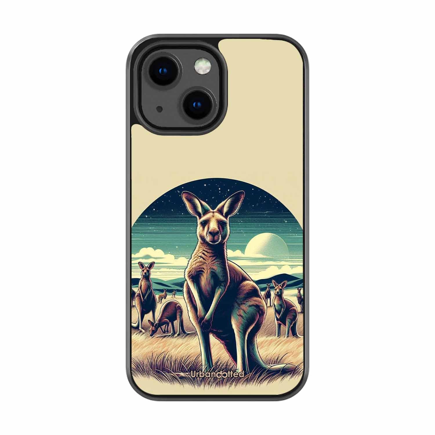 Kangaroo Mob Moonlight Glass Case For iPhone 13