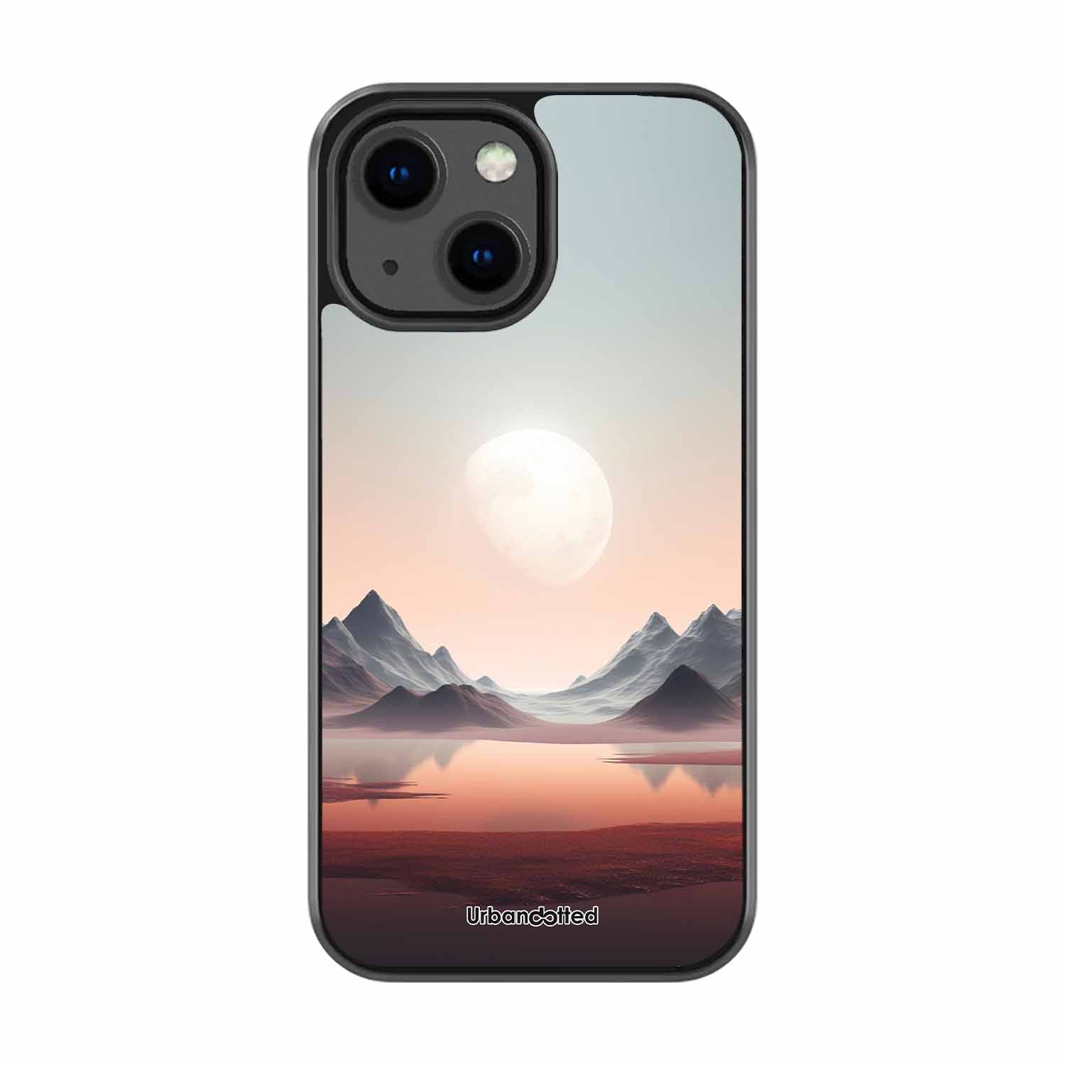 Tranquil Landscape Reflection Glass Case For iPhone 13 Mini