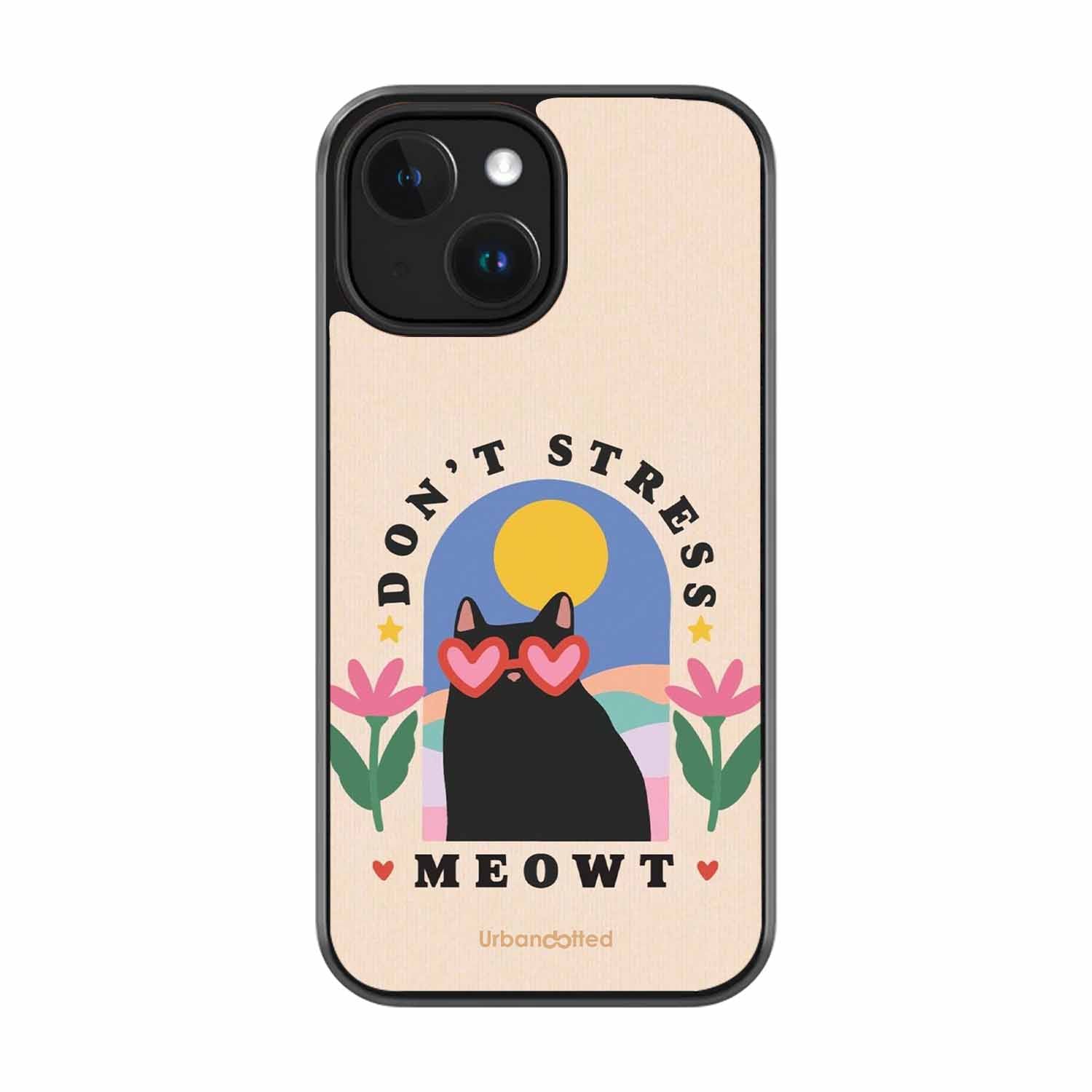Don't Stress Meowt Glass Case For iPhone 14
