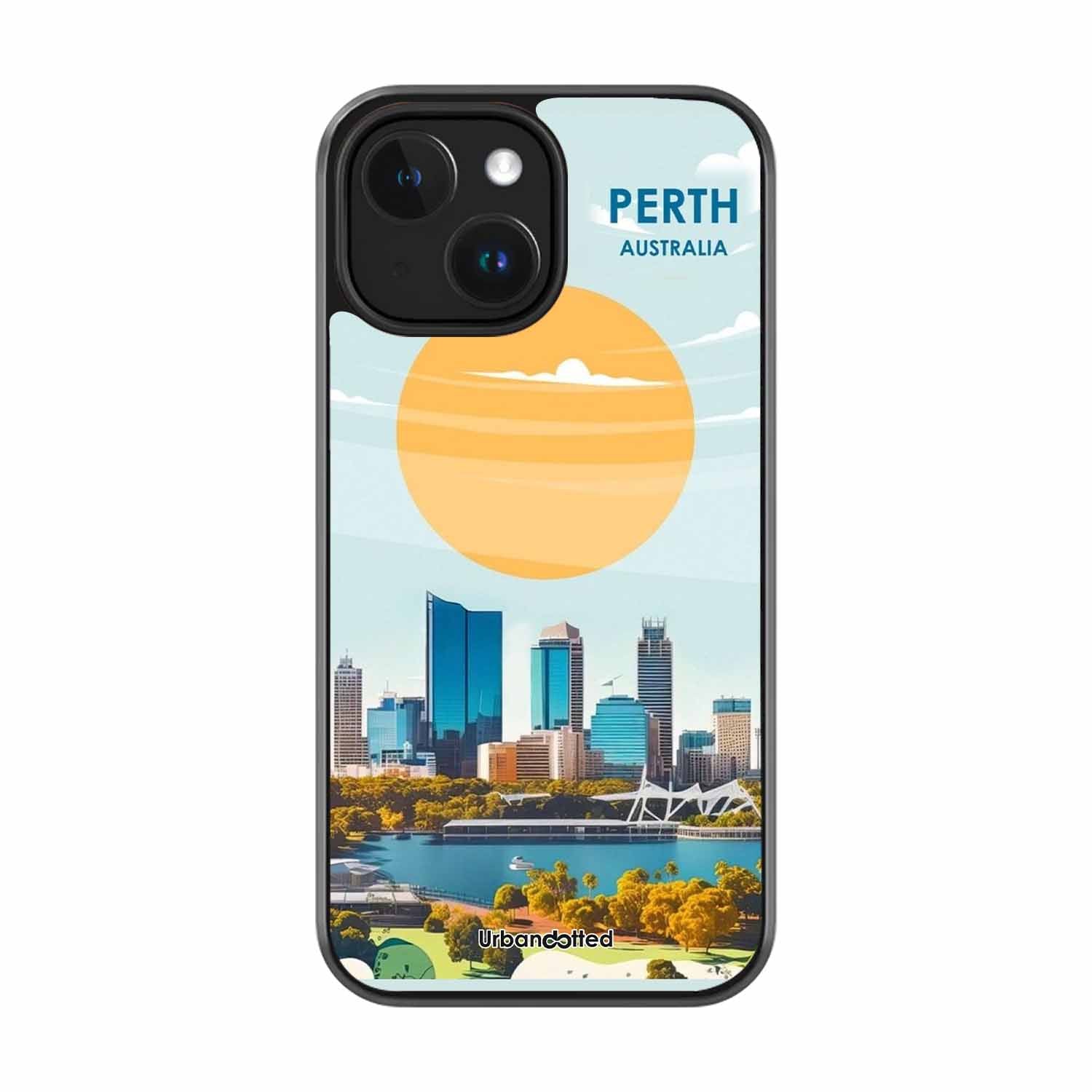 Western Australia Cityscape Glass Case For iPhone 14 Plus