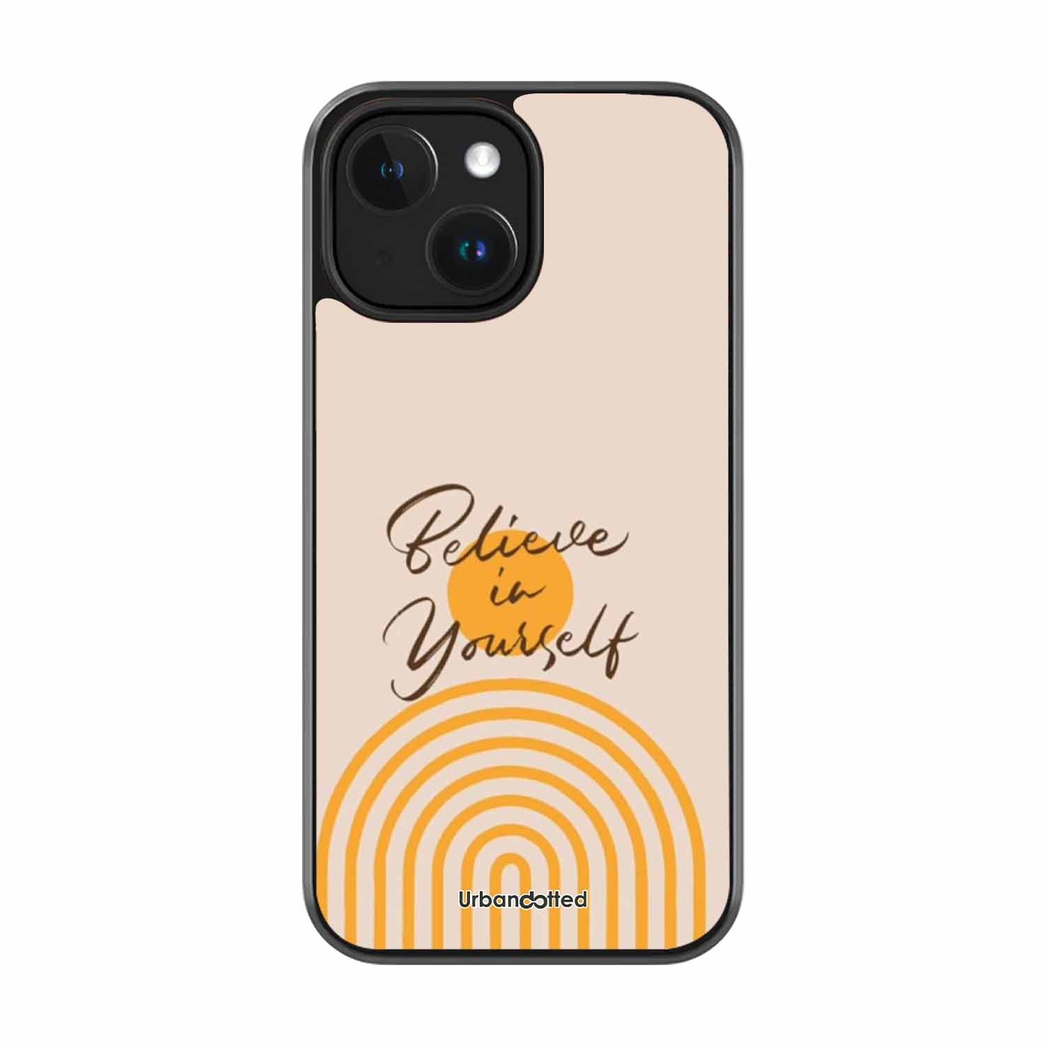 Believe In Yourself Rainbow Glass Case For iPhone 14 Plus