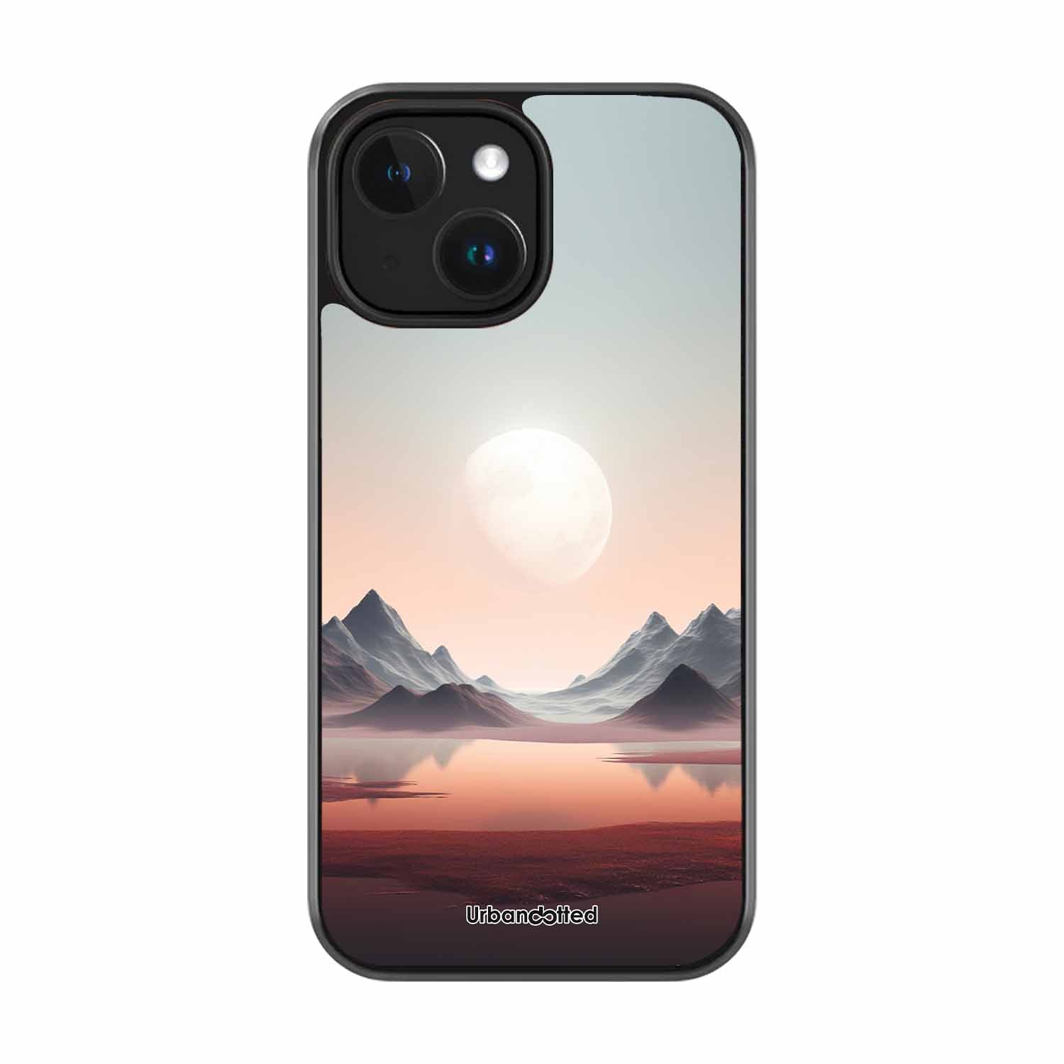 Tranquil Landscape Reflection Glass Case For iPhone 15 Plus