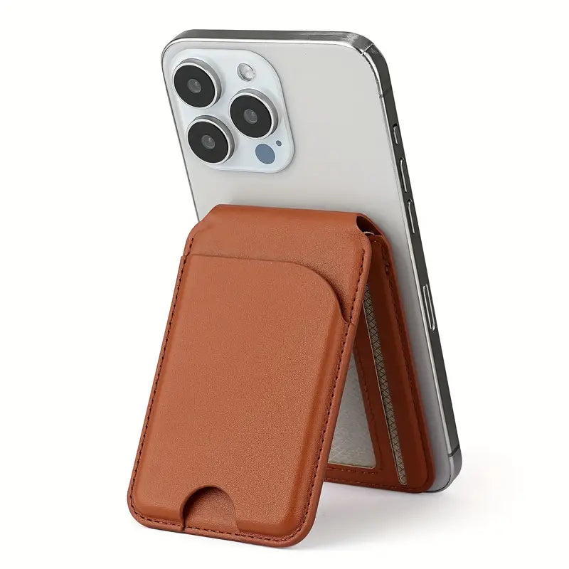 MagSafe Leather Wallet with Card Holder and Stand Function