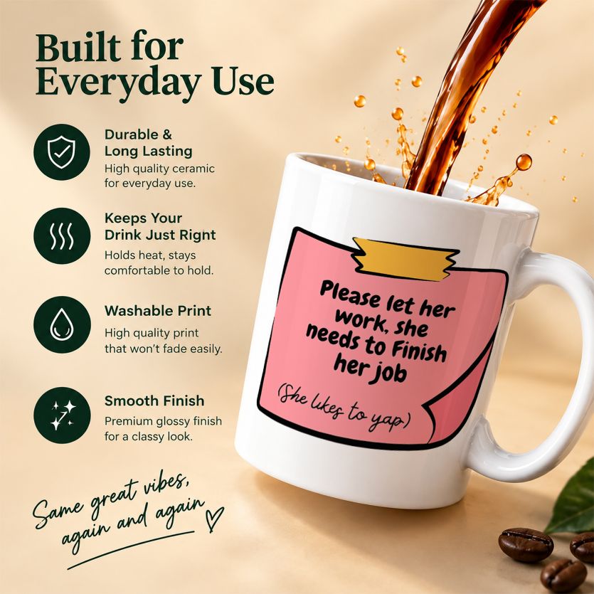 Funny Office Humor Pink Note Coffee Mug