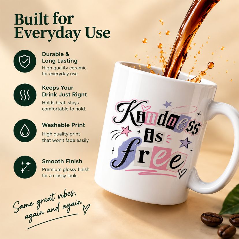 Kindness Matters Pastel Design Coffee Mug