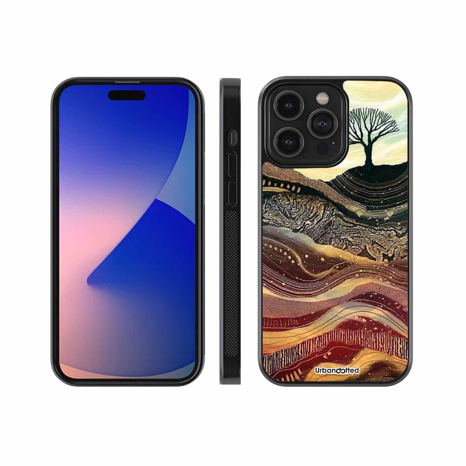 Artistic Aborigional Landscape Glass Case