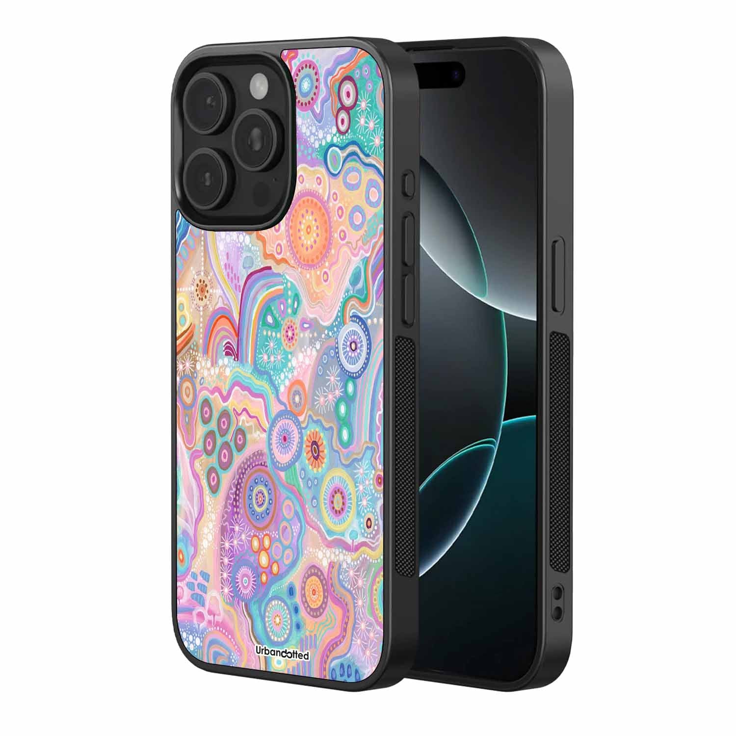 Rainbow Whispers Aborigional Glass Case