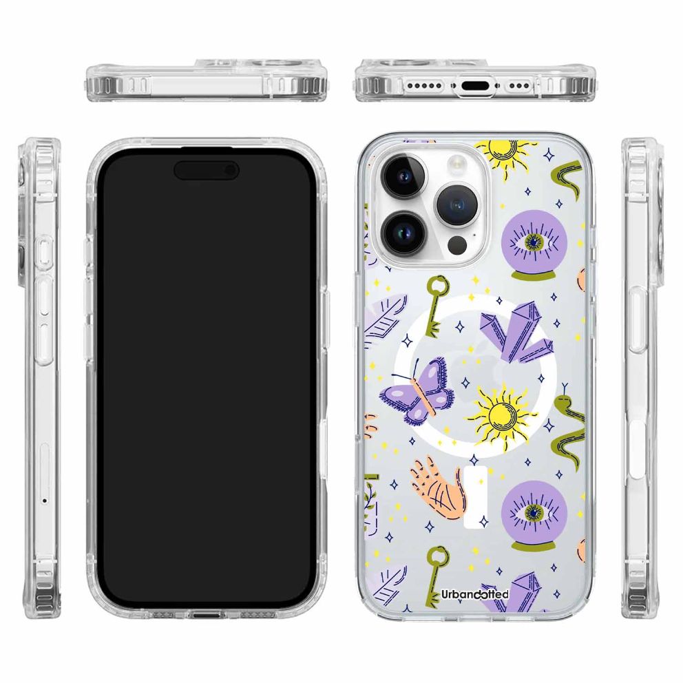 Mystic Symbols Crystal Clear Astrology Case