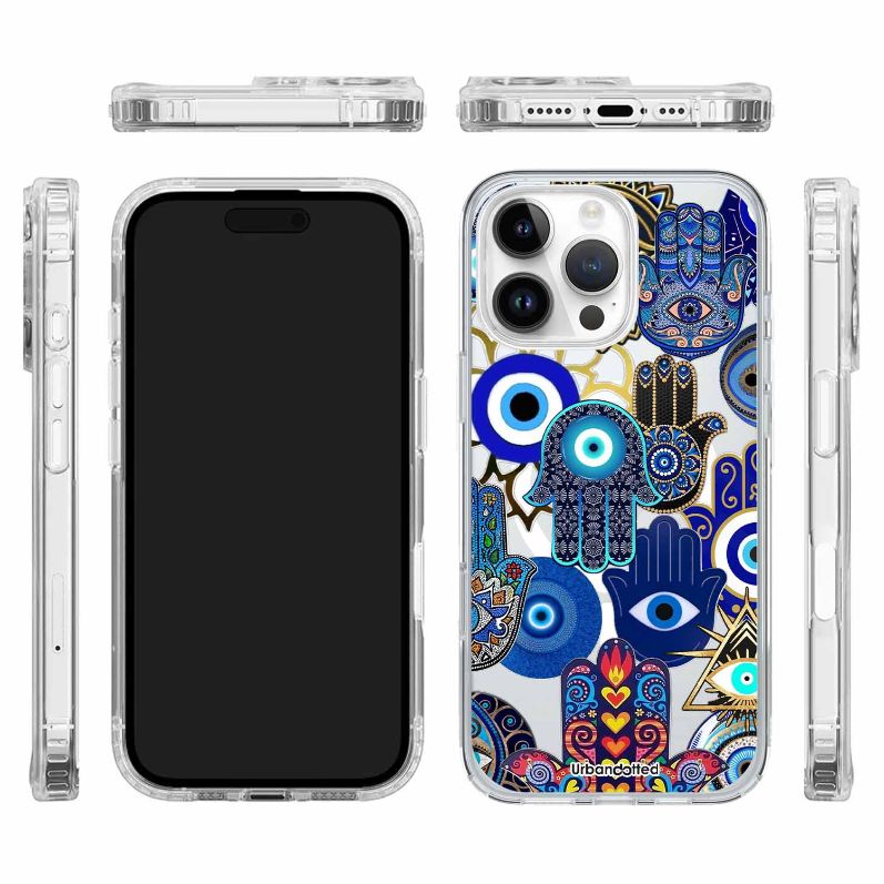 Hamsa Eye Protection Crystal Clear Astrology Case
