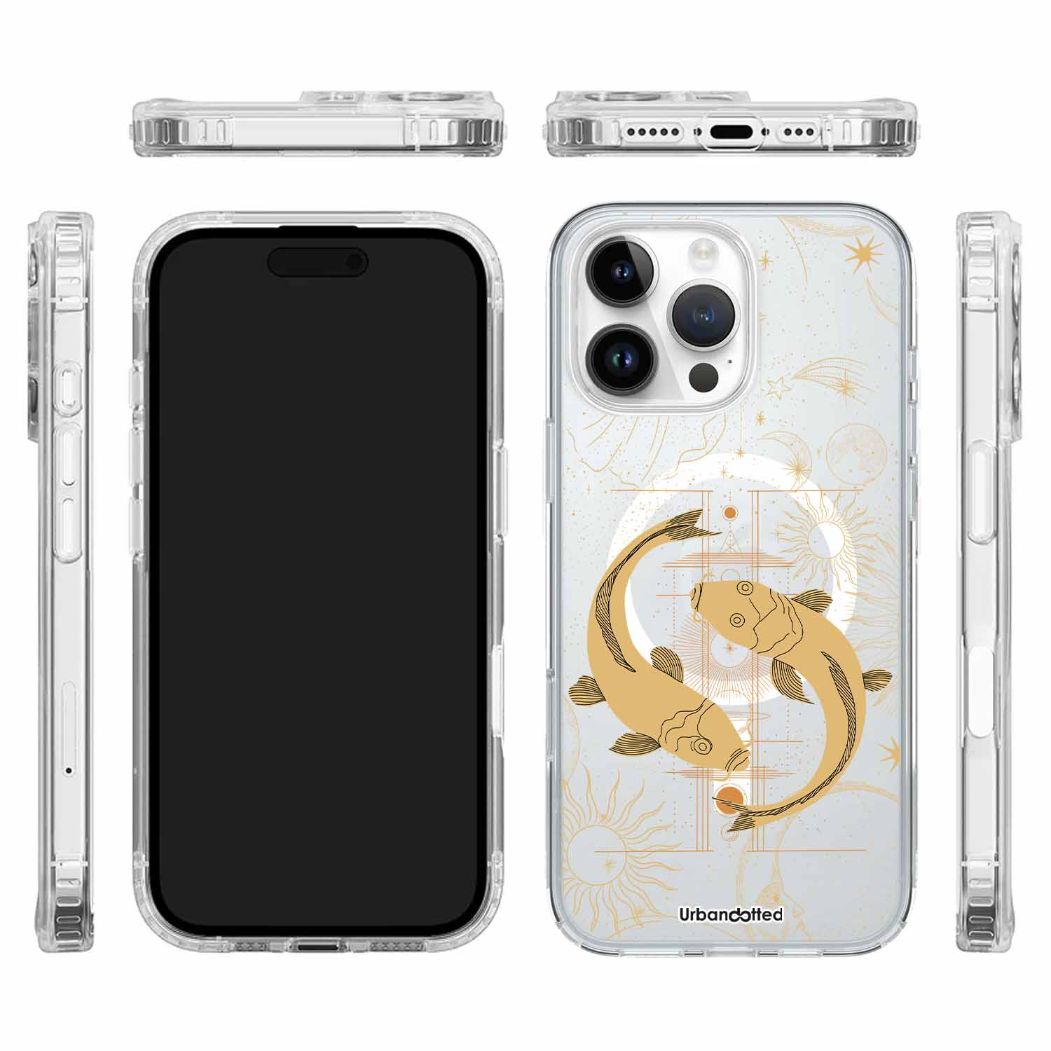 Cosmic Koi Balance Crystal Clear Astrology Case
