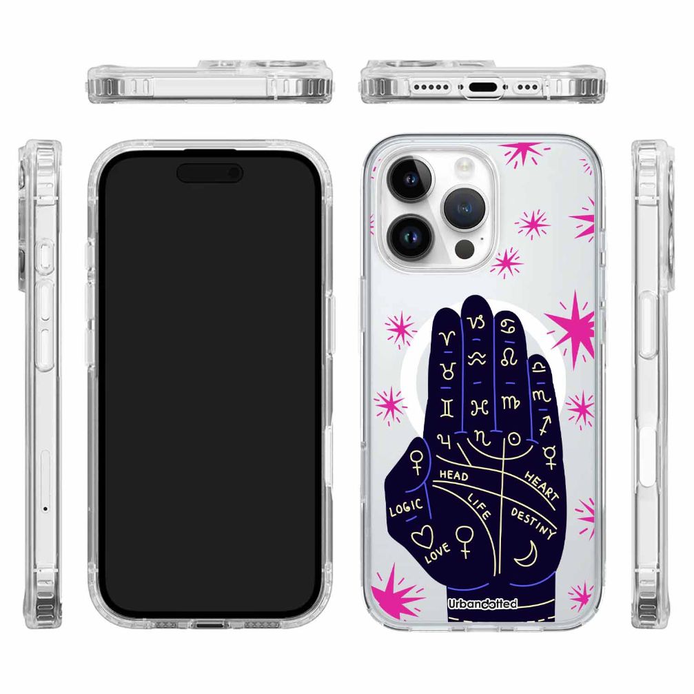 Contour Portrait Sketch Crystal Clear Astrology Case
