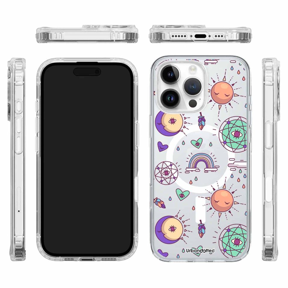 Enchanted Symbols Flow Crystal Clear Astrology Case
