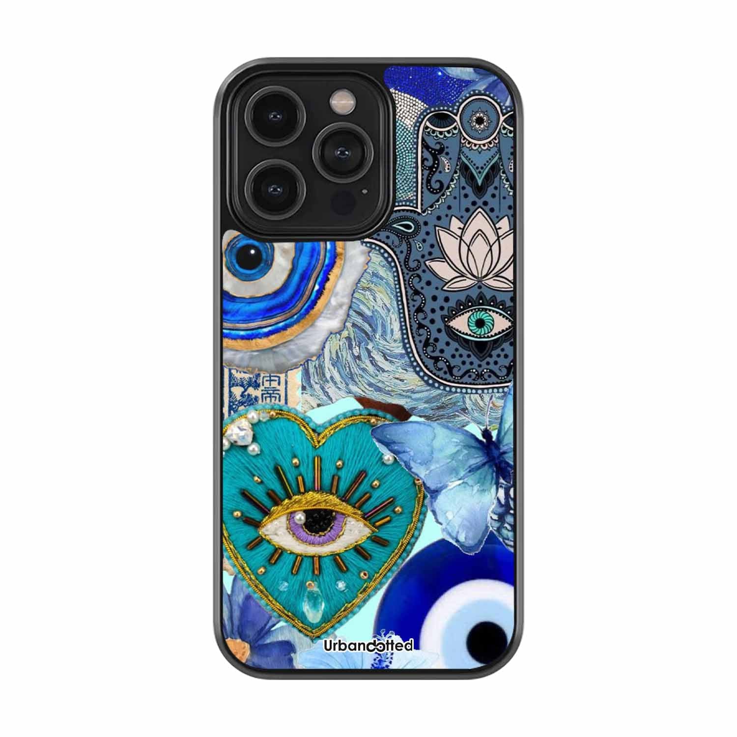 Enchanted Amulet Collage Astrology Glass Case