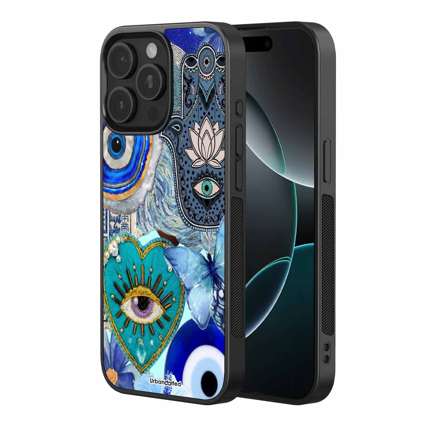 Enchanted Amulet Collage Astrology Glass Case