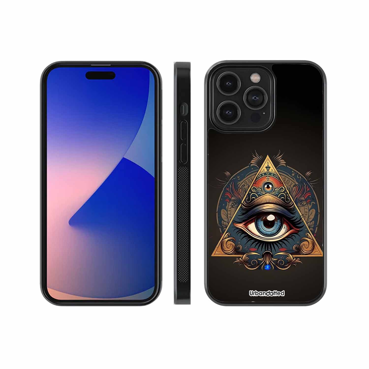 Mystic Pyramid Eye Astrology Glass Case