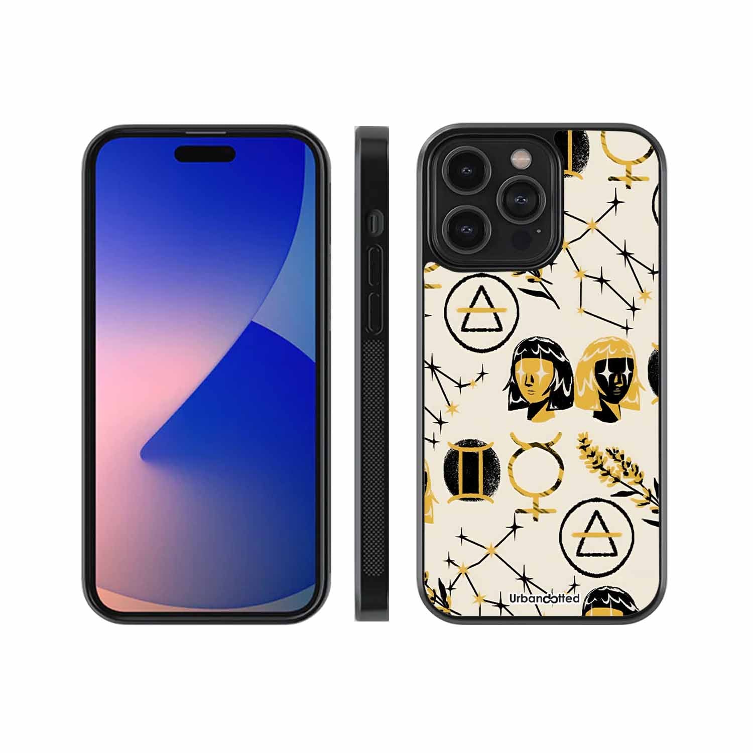 Astrological Symbols Pattern Astrology Glass Case