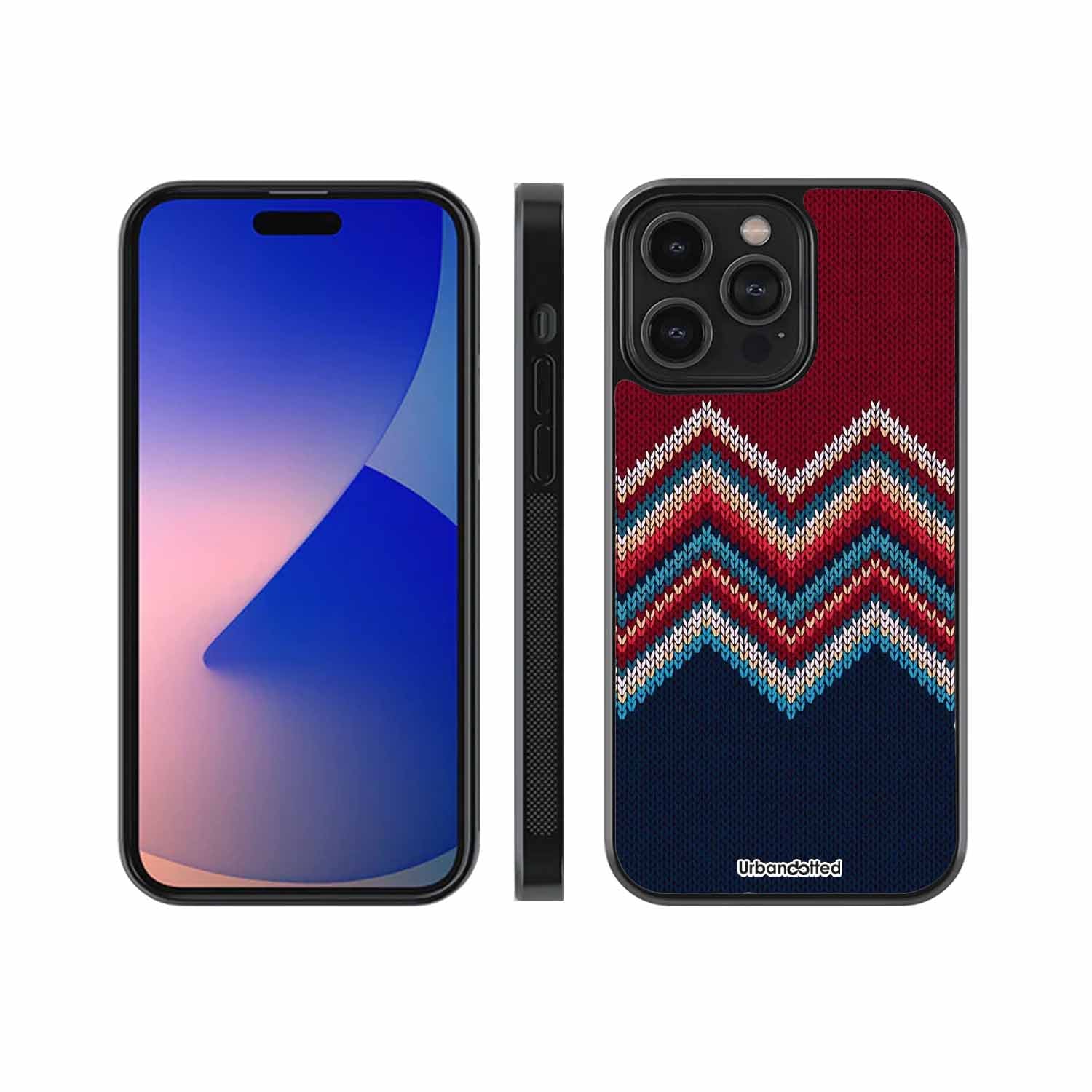 Cozy Knit Zigzag Astrology Glass Case