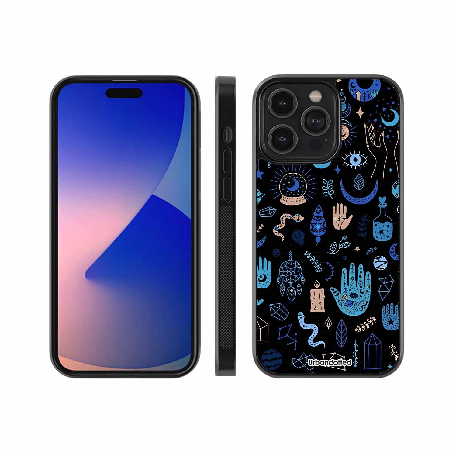 Enchanted Elements Pattern Astrology Glass Case