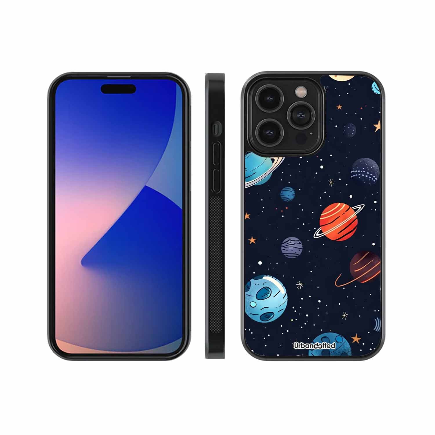Colorful Solar System Astrology Glass Case