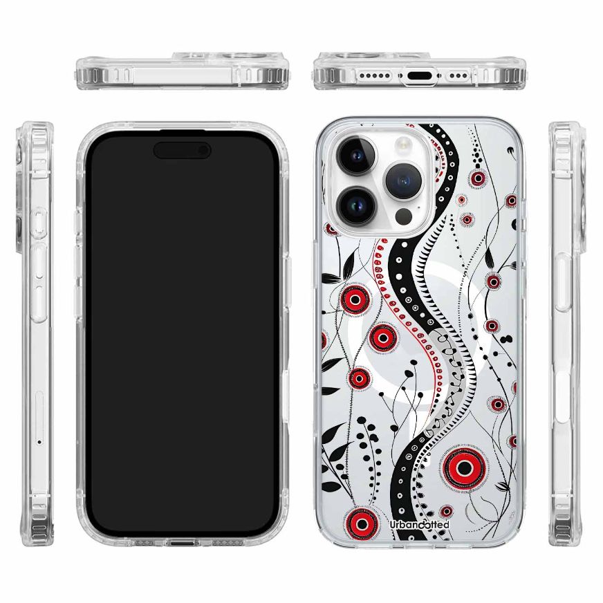 Sacred Pathways Flow Crystal Clear Aboriginal Case