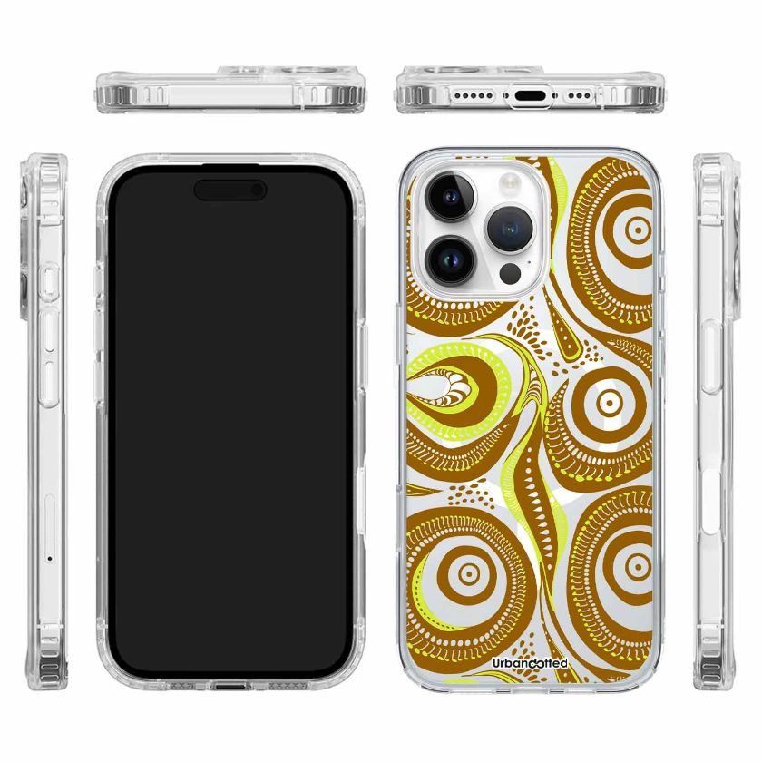 Dreamtime Circle Dance Crystal Clear Aboriginal Case