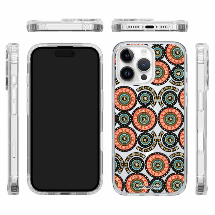 Ancestral Nexus Canvas Crystal Clear Aboriginal Case