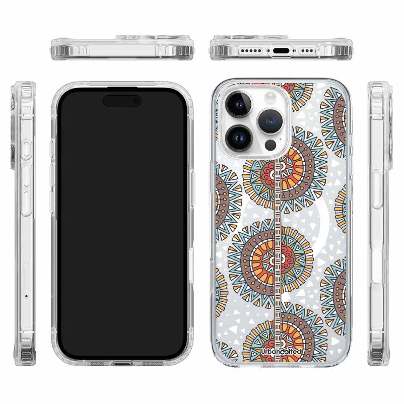 Ancestral Bloom Radiance Crystal Clear Aboriginal Case