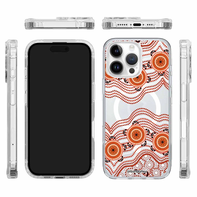 Songline Flow Canvas Crystal Clear Aboriginal Case