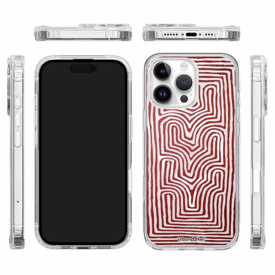 Ancestral Veins Labyrinth Crystal Clear Aboriginal Case