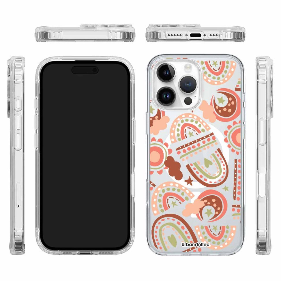 Rainbow Serpent's Arc Crystal Clear Aboriginal Case