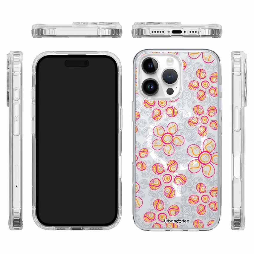 Ochre Petal Songline Crystal Clear Aboriginal Case