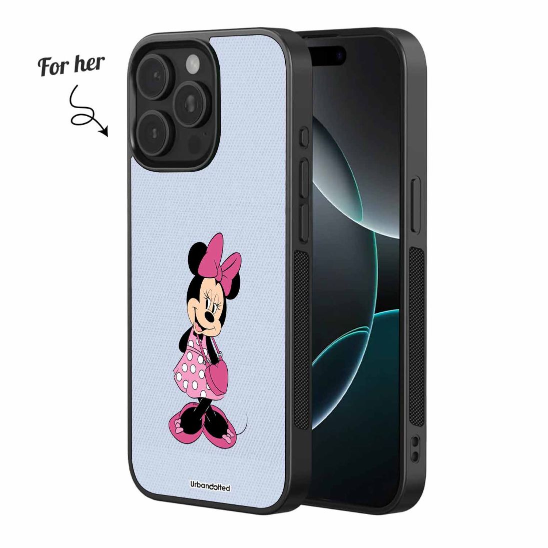 Mickey & Minnie Sweethearts Couple Glass Case