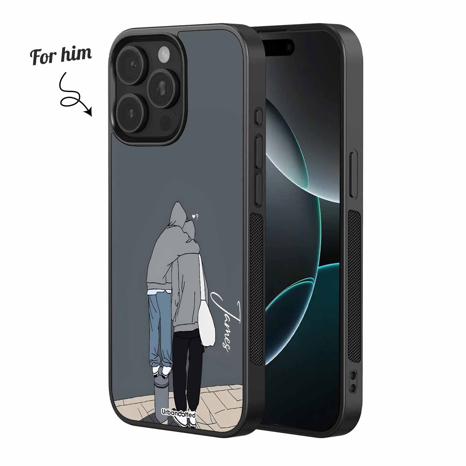 Close Embrace Couple Glass Case