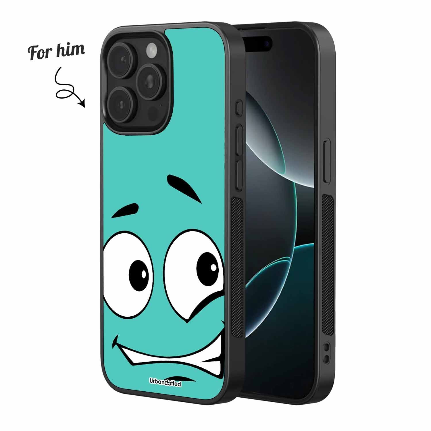 Silly Faces Together Couple Glass Case